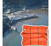 Flood and Water Barriers, PVC Oil Fences, PVC Floating Oil Booms, Multiple Independent Airbags, Solid Floating Garbage Fences on The River,L10m/32.8ft-H80cm/31.5inch