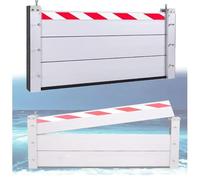 Flood Barrier, 119cm Long Water Retaining Plate 20cm High Anti-Flood Flap Aluminum Flood Protection Prevention Board Outside/Garage Door/Basement Water Stopper Flood Barrier(119 * 100cm)