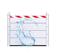 Flood Barrier 195cm Reusable in Heavy Rain Water Retaining Plate Temporary Partition Gate for Home/Warehouse/Garage(Outside,195 * 20cm)