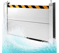 Flood Barrier Aluminum Removable Rescue Control for DrivewayOutdoor Temporary Partition Gate 80cm High Protection Water Deflector,H 40cm,L10ft/3m