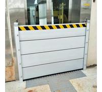 flood barrier, Flood Protection Barrier Water, Heavy Duty Aluminum Baffle With Reflective Warning Strip, Removable Flood Panel Water Stopper Board,For Driveways, Rivers, Construction ( Color : 120*60c