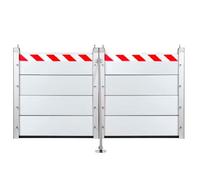 Flood Barrier L 120cm x H 20cm, Flood Protection Baffle, Flooding Control Baffle, Heavy Duty Flood Prevention Barriers, Aluminum Reusable Flood Barrier, Water Retaining Plate