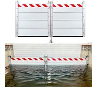 Flood Barrier L 808 x H 100cm Barrier, Water Barrier for Flood Protection, Home Garage Door Entrance Metal Flood Gates, Aluminum Alloy Water Retaining Plate, Flood Protection Baffle,
