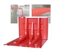 Flood Barrier - Reusable L Shaped Water Prevention Solution for Garages, Basements, and Riverbanks with Quick Snap Together Installation
