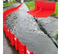 Flood Barriers, Emergency Water Block Interlocking L-Shaped Shield for River Diversion, Versatile Flood Control for Malls, Subway Stations, and Garages