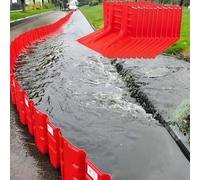 Flood Barriers, Emergency Water Block Interlocking L-Shaped Shield for River Diversion, Versatile Flood Control for Malls, Subway Stations, and Garages
