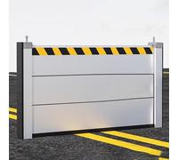 Flood Barriers for Home, Aluminum Quick Flood Protection Barrier Panels, Reusable Garage Door Flood Defence Threshold Kit, for Home/Outdoor/Basement, Easy to Install(114x15.7in/290x40cm)