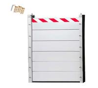 Flood Barriers for Home Exterior - 177cm Long Dam Easy Flood Barrier for Home - Reusable Garage Door Water Barriers Aluminum Alloy Quick Flood Barrier Panel(177 * 120cm)