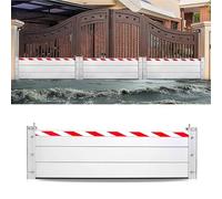 Flood Barriers L 60-300CM Flood Protection Baffle Heavy Duty Aluminum Baffle for Garage Doors, Driveways, Rivers, Construction, Front Door, Street,Basement(H 60CM,L 235CM)