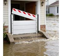 Flood Defence Barriers for Garage Doors 323x180cm Barrier, Water Stopper Flood Barrier Front Door, Flood Barriers for Home Reusable, Heavy Duty Aluminum Alloy Waterproof Flood Protection Barrier