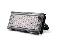 Flood Light Outdoor, 50W 100W Outdoor Led Floodlight Full Spectrum LED Plant Growth Lamp Led Spotlight Projector Streetlight Led Grow Light for Garage, Yard(50W with Plug)
