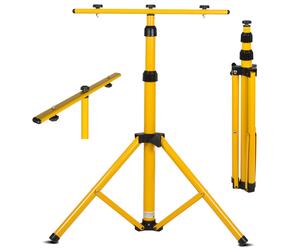 Flood Light Tripod Stand Halogen Adjustable Height Telescopic Foldable Double UK