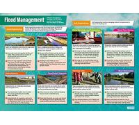 Flood Management | Geography Posters | Gloss Paper measuring 850mm x 594mm (A1) | Geography Classroom Posters | Education Charts by Daydream Education