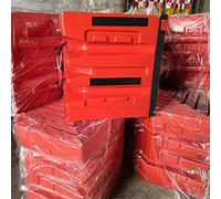 Flood Prevention Barriers ,ABS Plastic Flood Barrier, 90° Removable Flood Barrier L-shaped Flood Barrier,for Underground Garage Warehouse Shopping Mall Supermarket Subway Entrance WMEIE ( Color : Red