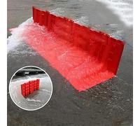 Flood Protection Barrier,ABS L-Type Flood Protection Board Removable Combination Flood Barrier for Garage Basement(Red 6pcs)