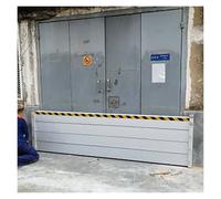 Flood Protection Barrier,Aluminum Flood Barrier - 2.6ft Tall Water Protection Panel, Detachable Temporary Dams for Garage, Driveway, and Home Gate - Reusable 12.1ft Anti-Flood Wall