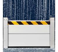 Flood Protection Barrier Door Durable Aluminum Alloy Material Basement Windows Flood Protection Barrier Removal Suitable for Garage Basement Front Door Driveway and Other Places,Silver,100 * 60cm