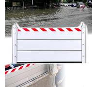 Flood Protection Barrier,Heavy Duty Flood Barrier 50-130cm, Detachable Water Protection Gate for Home Garage, Effective Flood Stop Log System, Durable Metal Doorway Water Barrier