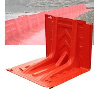 Flood Protection Barrier Kit, L-Shaped Plastic Barrier for Water Diversion, Emergency Flood Control for Home Garage, Doorways, Basements, Driveways