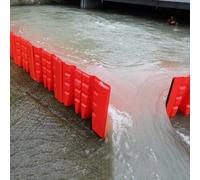 Flood Protection Barrier, L-Shaped ABS Plastic Water Barrier for Emergency Flood Control in Garages, Warehouses, and River Diversion