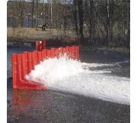 Flood Protection Barrier,L-Shaped Flood Barrier - Telescopic ABS Water Dam for Home & Garage Protection | Emergency Door Barrier with Flap - 10 Pack for Flood Prevention