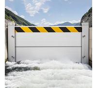 Flood Protection Barrier Water, Reusable in heavy rain flood defence, Basement Window Flood Protection Barrier Removal, Permanent, for garage, front door, driveway,H 1.3ft(40cm),259cm