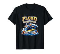 Flood The Competition Plumber Surf Pun Graphic T-Shirt