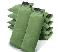 Flood Water Barrier Sand Bags - 6 Pcs Thickened Long Canvas Flood Protection Sandbags with Insert Buckle Reusable Quick Flood Barrier for Home Door Window Basement Garage Floor Flood Control (6)