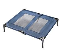 Floofy Friends Elevated Dog Bed for Travel,Navy,Medium