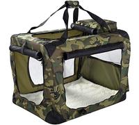 Floofy Friends Soft-Sided Dog Travel Crate - Foldable, Breathable Pet Carrier for Small Dogs & Cats, Ideal for Car Travel & Home Use