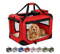 Floofy Friends Soft-Sided Dog Travel Crate - Foldable, Breathable Pet Carrier for Small Dogs & Cats, Ideal for Car Travel & Home Use