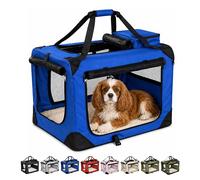 Floofy Friends Soft-Sided Dog Travel Crate - Foldable, Breathable Pet Carrier for Small Dogs & Cats, Ideal for Car Travel & Home Use