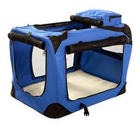 Floofy Friends Soft-Sided Dog Travel Crate - Foldable, Breathable Pet Carrier for Small Dogs & Cats, Ideal for Car Travel & Home Use