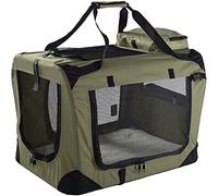 Floofy Friends Soft-Sided Dog Travel Crate - Foldable, Breathable Pet Carrier for Small Dogs & Cats, Ideal for Car Travel & Home Use