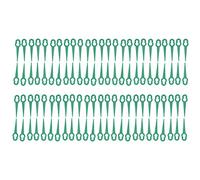 Floolinct 100pcs Lawn Mower Cutting Blades for Grass Trimmer - Durable Plastic Replacement Blades for Garden Weed Trimming (Green)