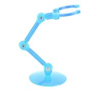 Floolinct 10pcs Action Figure Stand Kit - Plastic Display Holder for Mini Dolls & Model Figures, Easy Assembly Support Stands for Home Decoration (Transparent Blue)