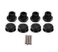 Floolinct 4pcs RC Wheel Hex Hubs Set Aluminium Alloy CNCMachined Hex Coupler for 24mm RC Car Accessories (Black)