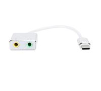 Floolinct Aluminum Alloy TypeC 7.1 External Stereo Sound Card Audio Adapter - Plug and Play USB 2.0 Digital Audio with Virtual Surround for Laptops and Tablets