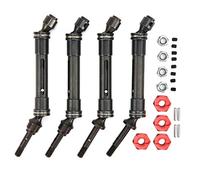 Floolinct Metal CVD Front Rear Drive Shaft with Adapter for SLASH RC Vehicles - PrecisionEngineered Replacement Axle (Red)