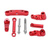 Floolinct Premium Aluminium Alloy Steering Group for LOSI 22S SCT 110 Rear Drive Short Course Truck - Durable Lightweight Upgrade Kit (Red)
