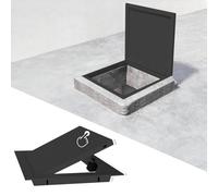 Floor Access Panel Push to Open 8 10 12 14 16 in, Drywall Attic Door for Concealed Plumbing Electricity Cables, Inspection Hatch Service Door(Black,450x500mm(18x20in))