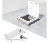 Floor Access Panel Push to Open 8 10 12 14 16 in, Drywall Attic Door for Concealed Plumbing Electricity Cables, Inspection Hatch Service Door(White,350x450mm(14x18in))