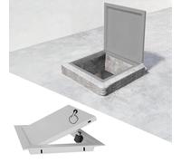 Floor Access Panel Push to Open 8 10 12 14 16 in, Drywall Attic Door for Concealed Plumbing Electricity Cables, Inspection Hatch Service Door(Gray,300x350mm(12x14in))