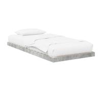 Floor Bed Frame Concrete Grey 80 x 200 cm Engineered Wood