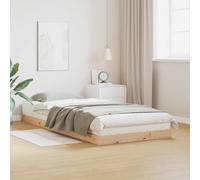 vidaXL Floor Bed Frame Natural 223.5 x 94 x 9 cm Solid Pine Wood