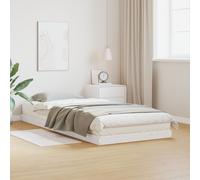 Floor Bed Frame White 80x210 cm Solid Wood Pine Berkfield Home White One Size