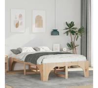 Floor Bed Frame with Storage Brown 135 x 190 cm Pine wood Berkfield Home Multi One Size