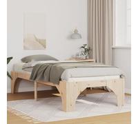 Floor Bed Frame with Storage Brown 90 x 200 cm Solid pine wood Berkfield Home Multi One Size