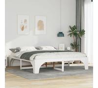 Floor Bed Frame with Storage White 200 x 200 cm Solid pine wood Berkfield Home White One Size