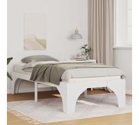 Floor Bed Frame with Storage White 75 x 190 cm Solid pine wood Berkfield Home White One Size